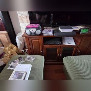 Pink Portable CD Boombox Radio